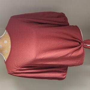 Women's Medium Burnt Red Knit Top